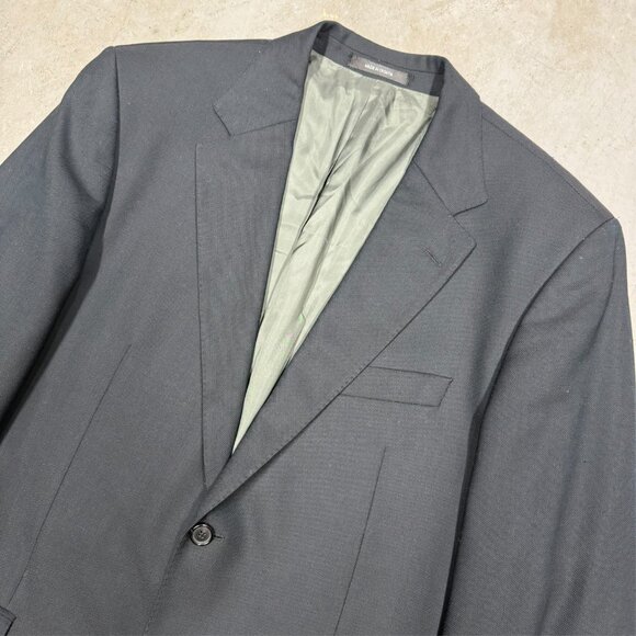 Hugo Boss Hopsack Blazer Wool Sport Coat Black "Tizian" 44L - Picture 3 of 11